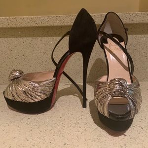 Christian Louboutin Platform Sandals Metallic